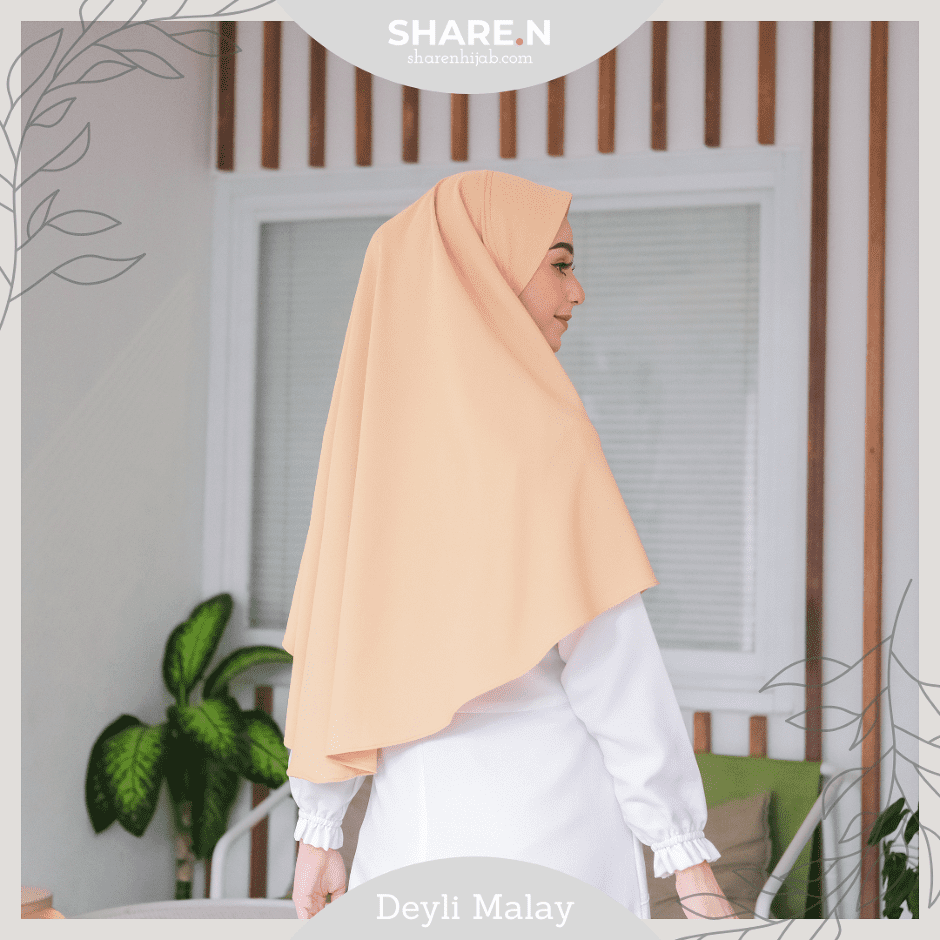 Hijab Instant Bergo Malaysia - Deyli Malay Midi Yellow Banana by Sharen Hijab