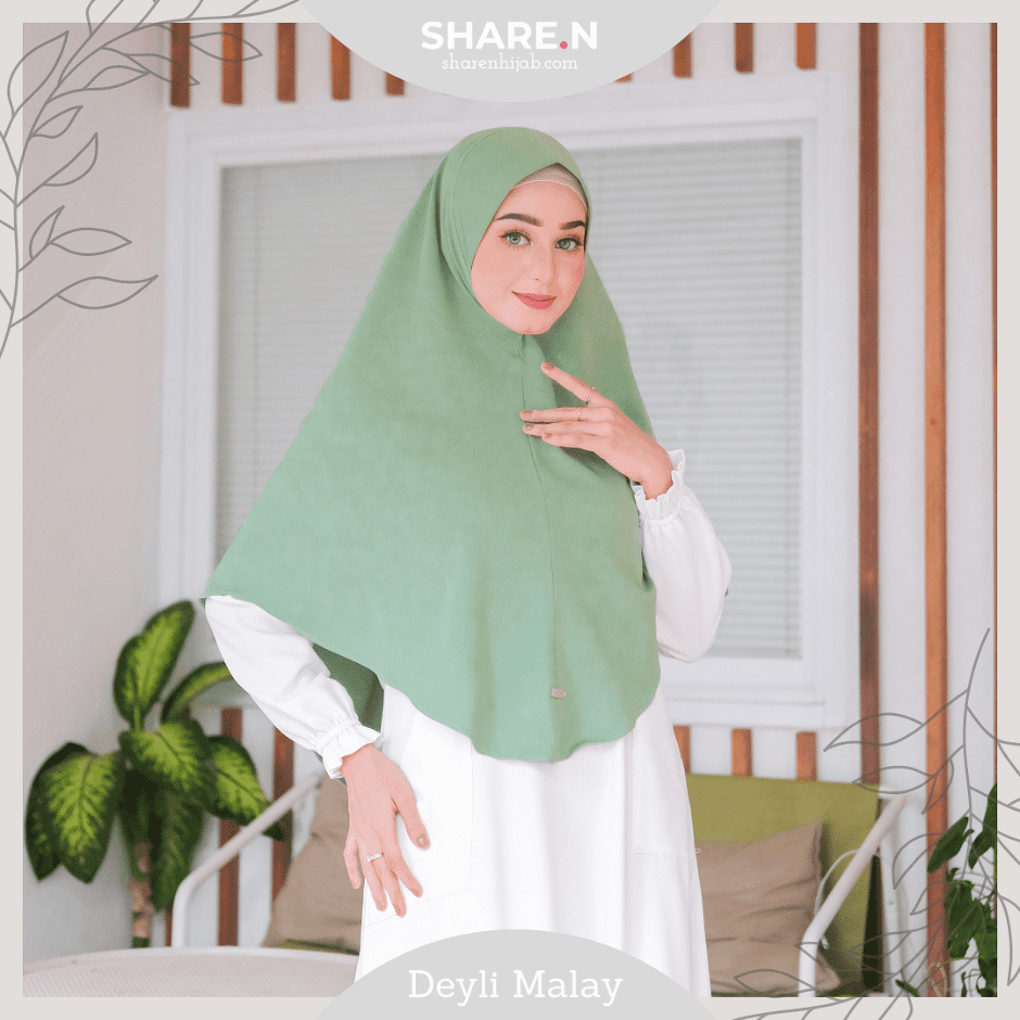Hijab Instant Bergo Malaysia - Deyli Malay Maxi Avocado by Sharen Hijab