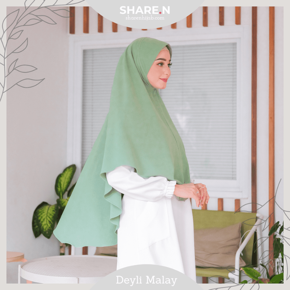 Hijab Instant Bergo Malaysia - Deyli Malay Maxi Avocado by Sharen Hijab