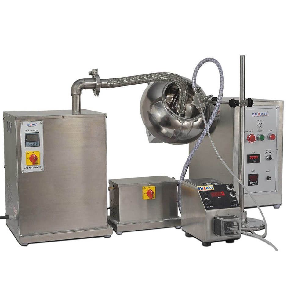 Coating Pan with Peristaltic Pump, Spraying & Drying System (SCPH)