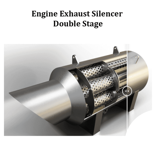 Engine Exhaust Silencer Double Stage