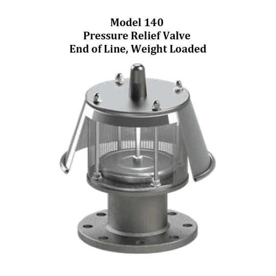 Model 140 Pressure Relief Valve End of Line Weight Loaded