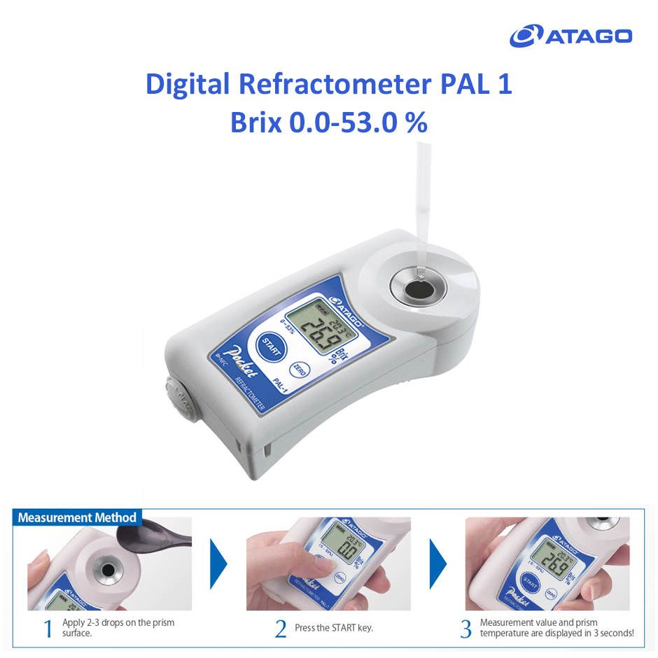 Digital Refractometer PAL-1 Brix 0 to 53% ATAGO