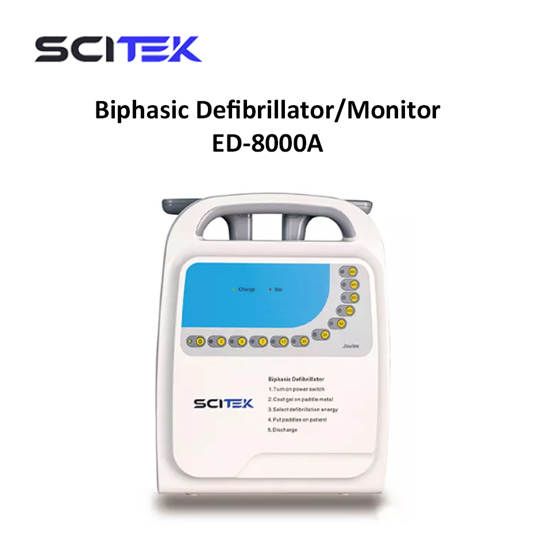 Biphasic Defibrillator/Monitor ED-8000A Scitek