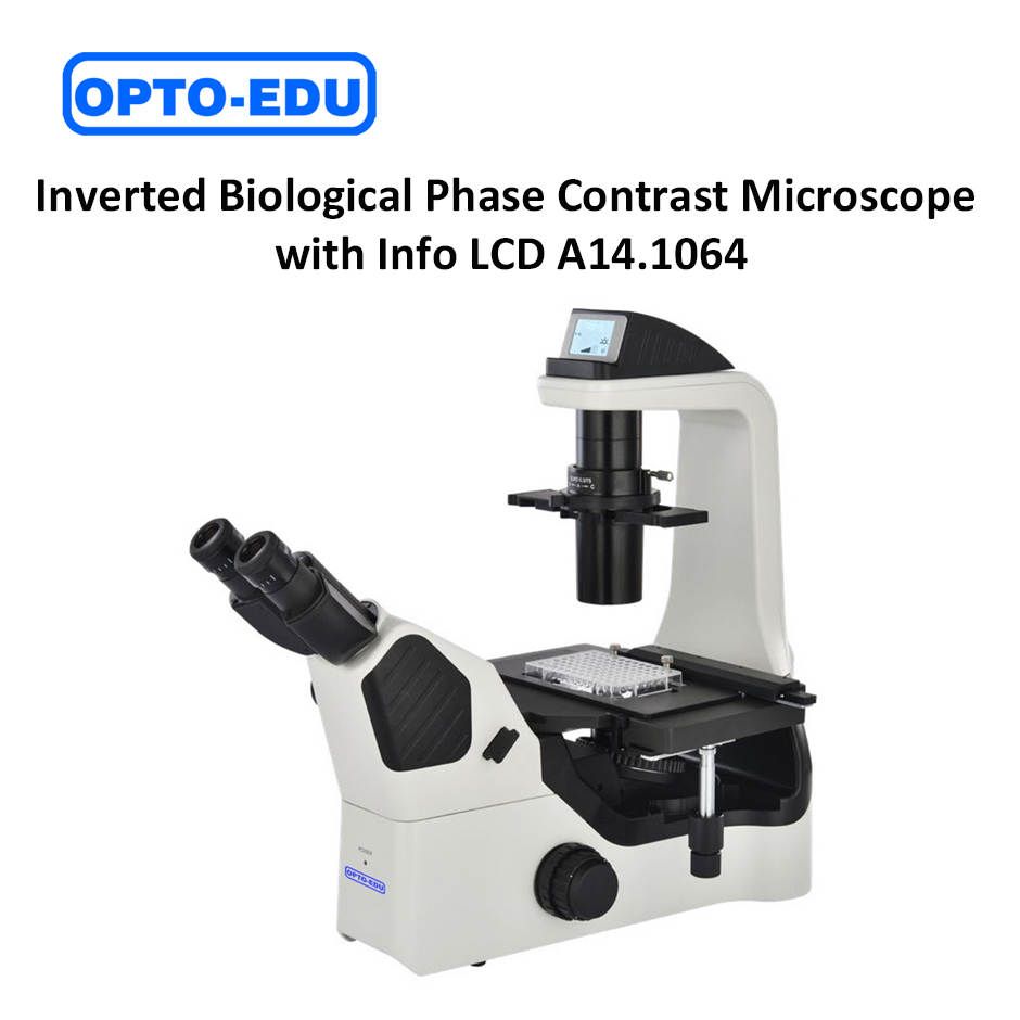 Mikroskop Biologi Inverted Phase Contrast dengan Info LCD A14.1064