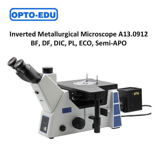 Mikroskop Metalurgi Inverted A13.0912 BF, DF, DIC, PL, ECO, Semi-APO