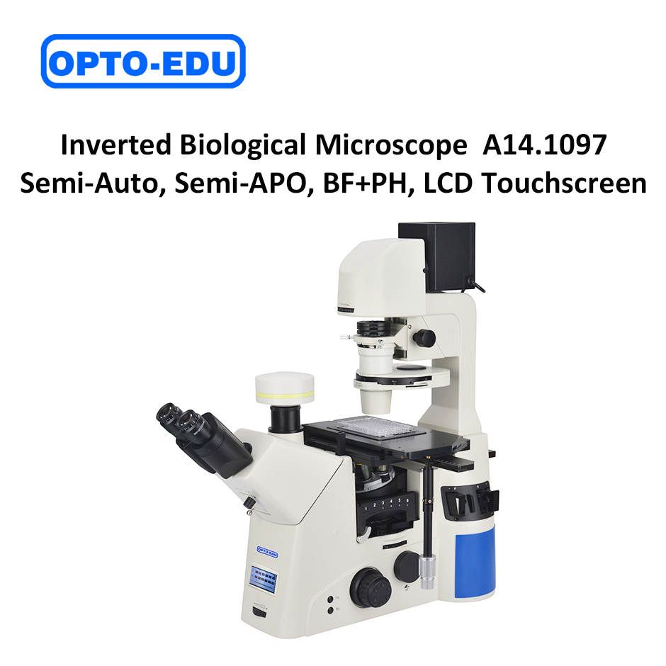 Mikroskop Biologi Inverted Semi-Auto, Semi-APO, BF+PH, LCD Touch Screen A14.1097