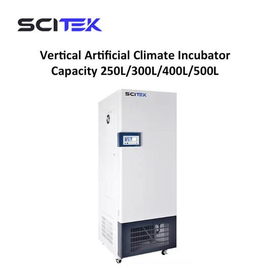 Vertical Artificial Climate Incubator Capacity 250L/300L/400L/500L Scitek