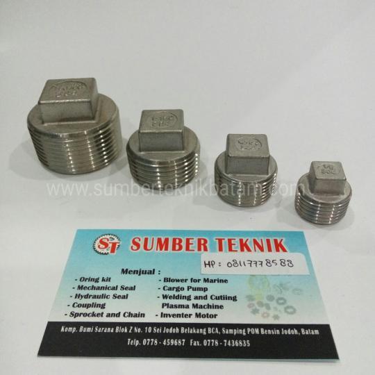 Square Plug Stainless Steel