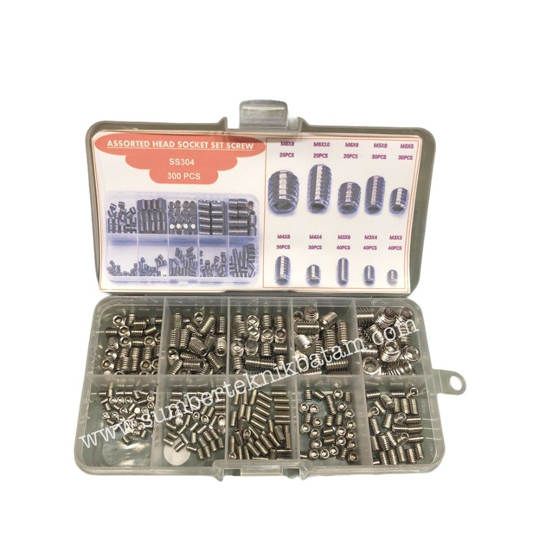 Assorted Head Socket Set Screw SS 304 300pcs