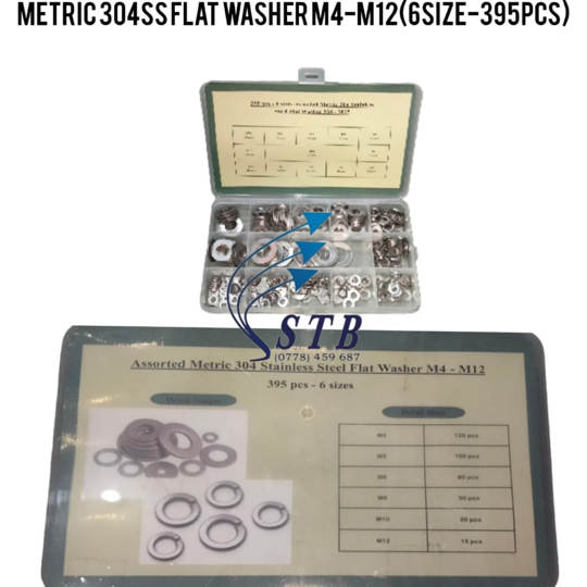 METRIC 304SS FLAT WASHER M4-M12 