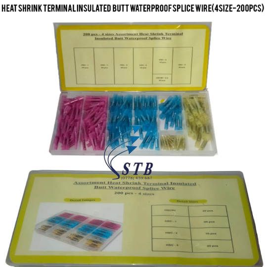 HEAT SHRINK TERMINAL INSULATED BUTT WATERROOF SPLICE WIRE