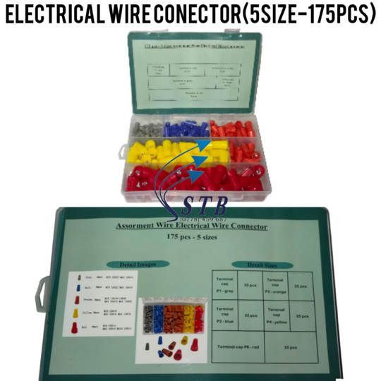 ELECTRICAL WIRE CONECTOR (5SIZE-175PCS)