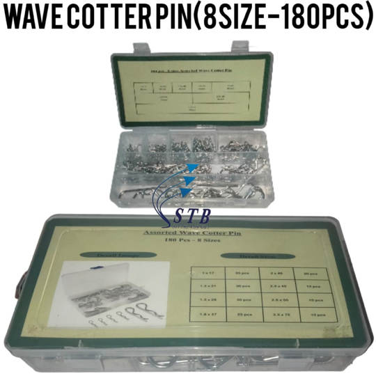 WAVE COTTER PIN (8SIZE-180PCS)