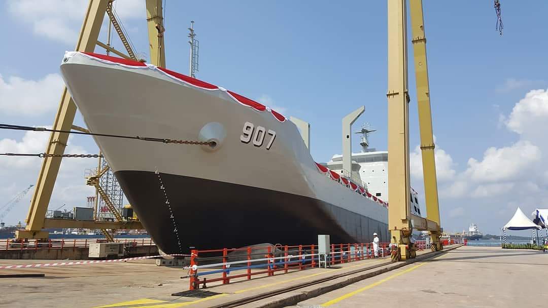 KRI Bontang 907 Produksi Batamec Jadi Salah Satu Kapal Tanker Terbesar Produksi Nasional