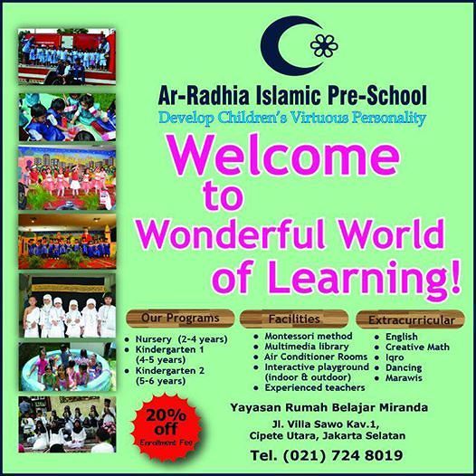 RBM Mempersembahkan Ar Radhia Islamic Pre-School