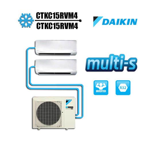 Daikin Multi S 2 Koneksi 1/2 PK + 1/2 PK ( 2MKC30QVM4 )