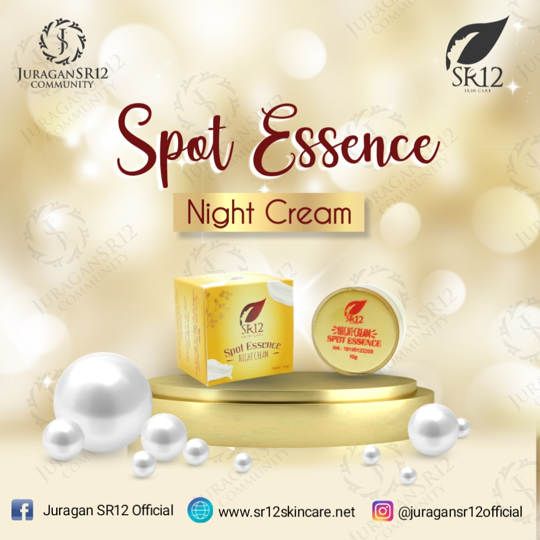 PENGHILANG BEKAS JERAWAT,FLEK HITAM,NODA WAJAH SPOT ESSENCE NIGHT SR12 BPOM