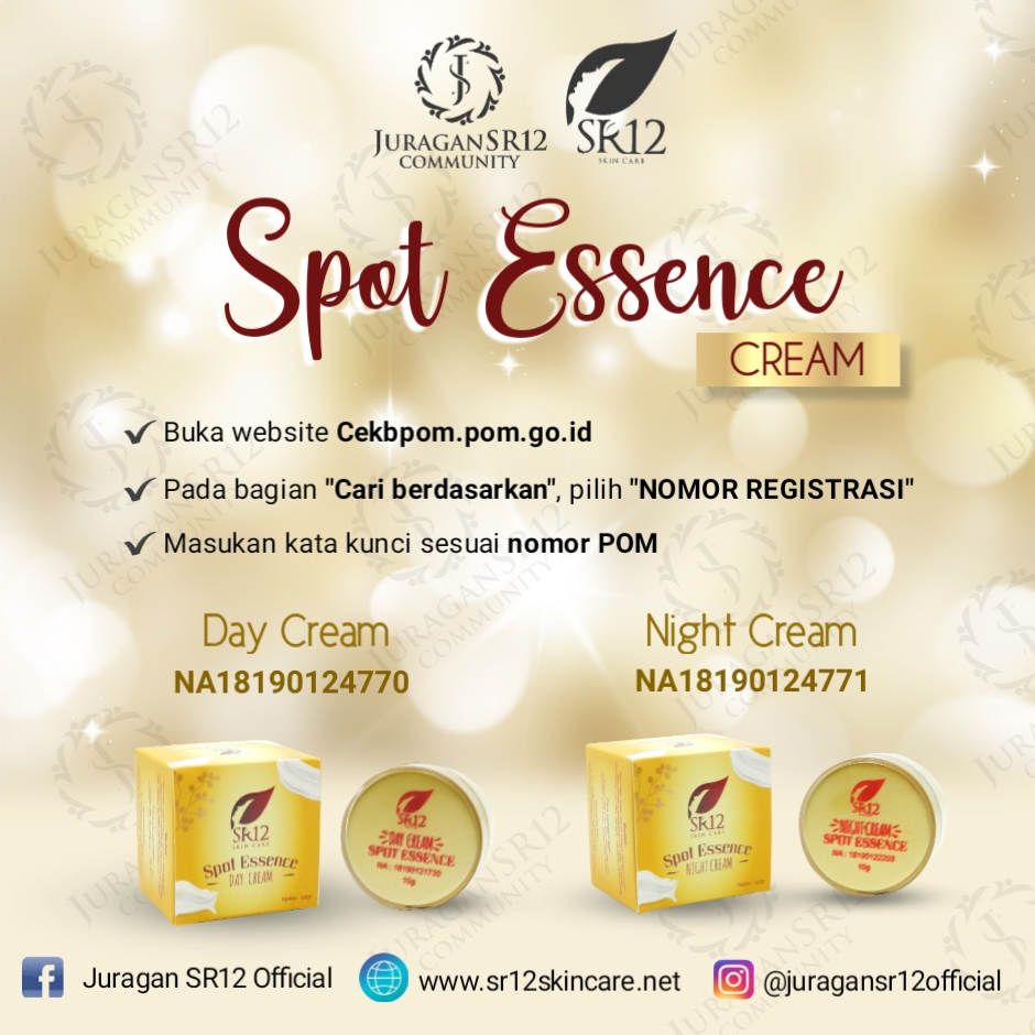 PENGHILANG BEKAS JERAWAT,FLEK HITAM,NODA WAJAH SPOT ESSENCE DAY SR12 BPOM