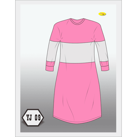 Jilbab Kaos Olahraga Twotone Dusty Pink Abu muda 