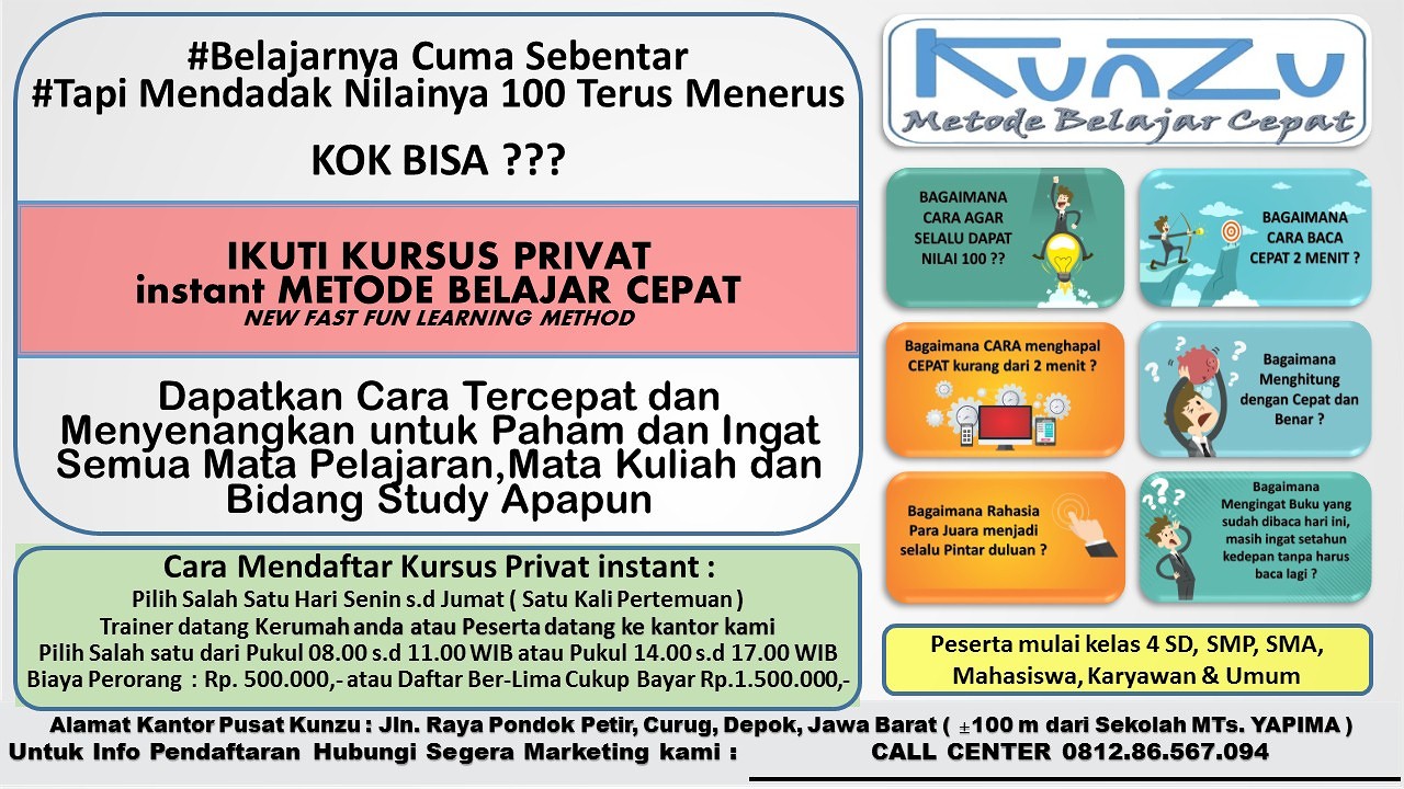 CARA DAFTAR KURSUS PRIVAT