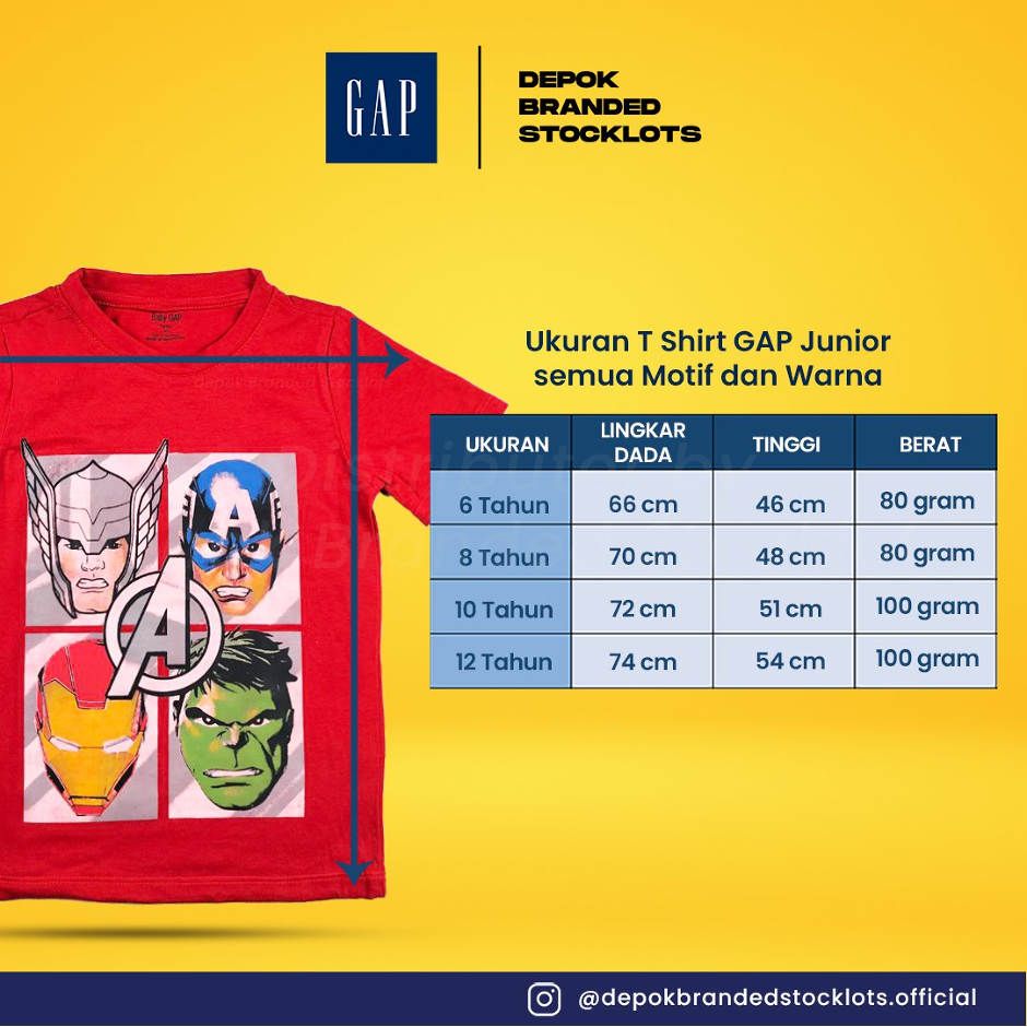 Distributor T-shirt Gap Junior Murah 01