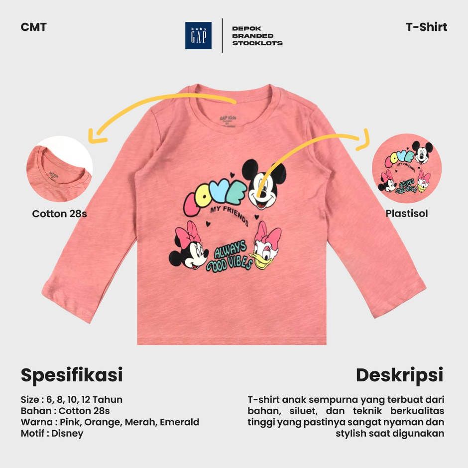 Distributor Baju Baby GAP Cewek Lengan Panjang Harga Murah 02
