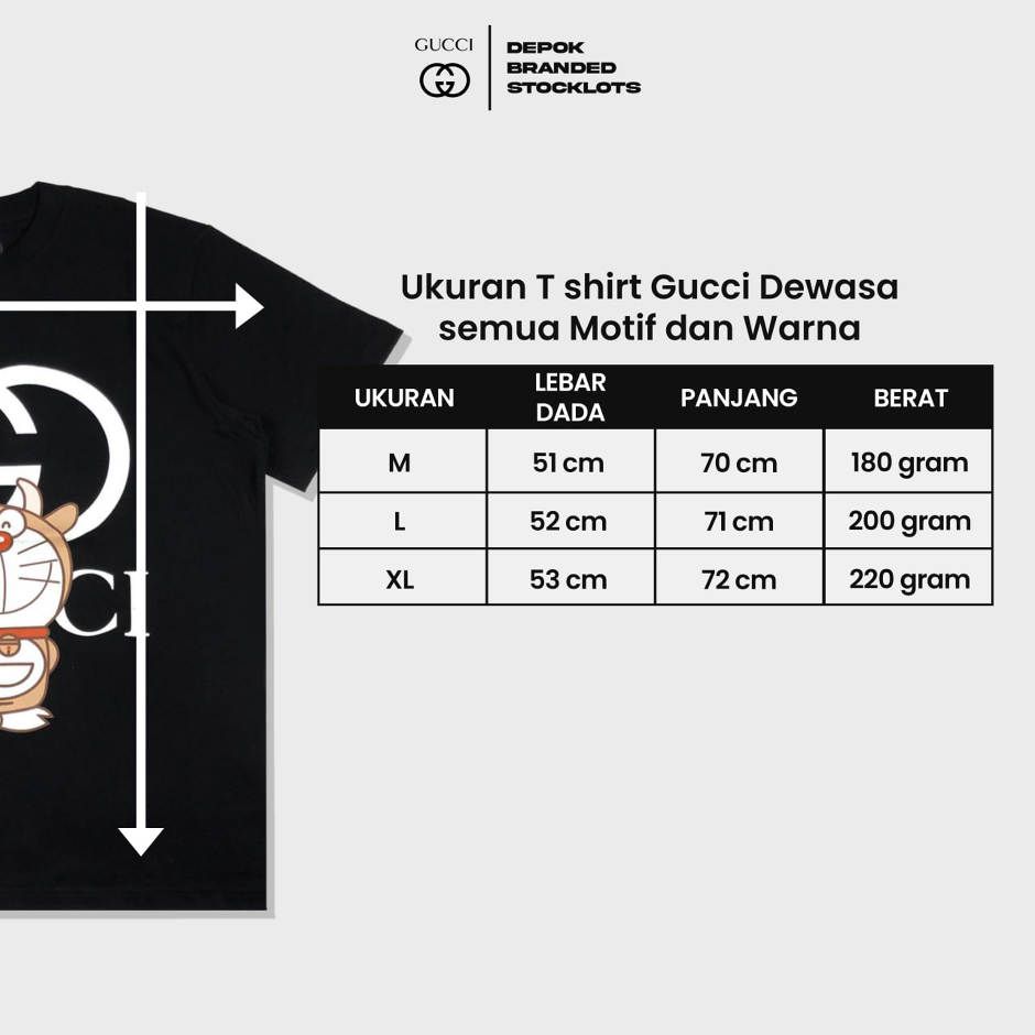 Distributor T-Shirt Dewasa Gucci x Doraemon Harga Murah 01