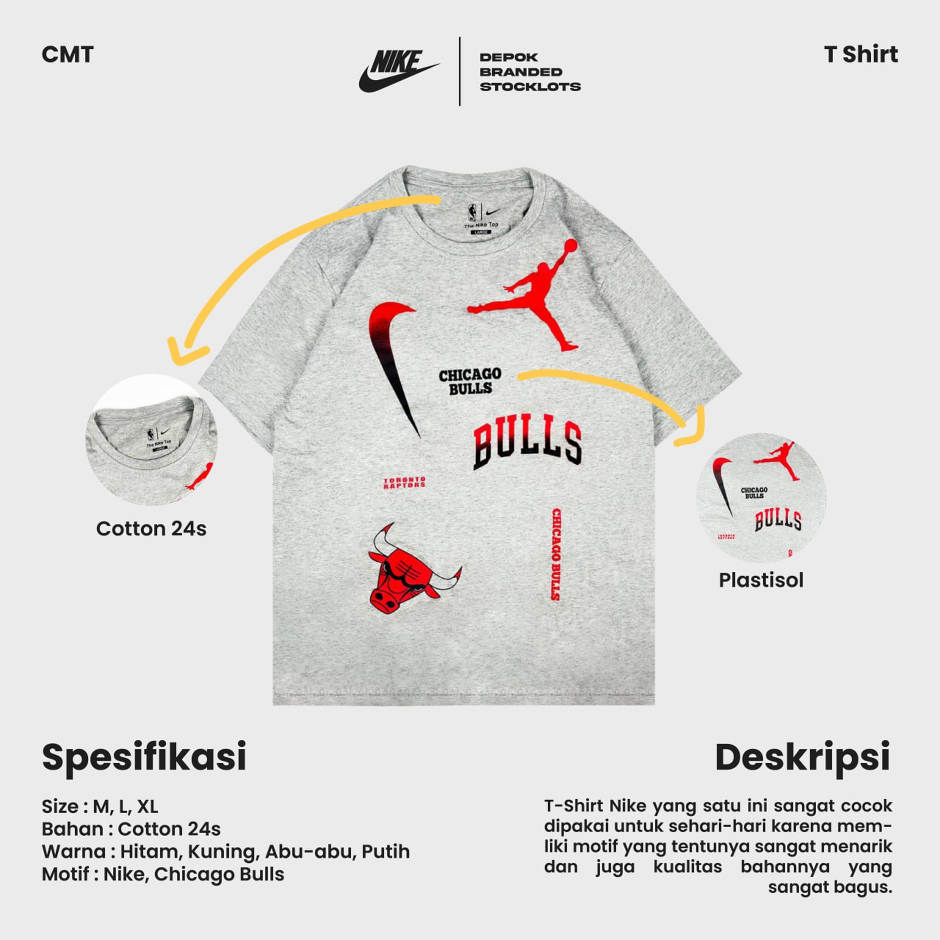 Distributor Kaos Nike Chicago Bulls Harga Murah 01