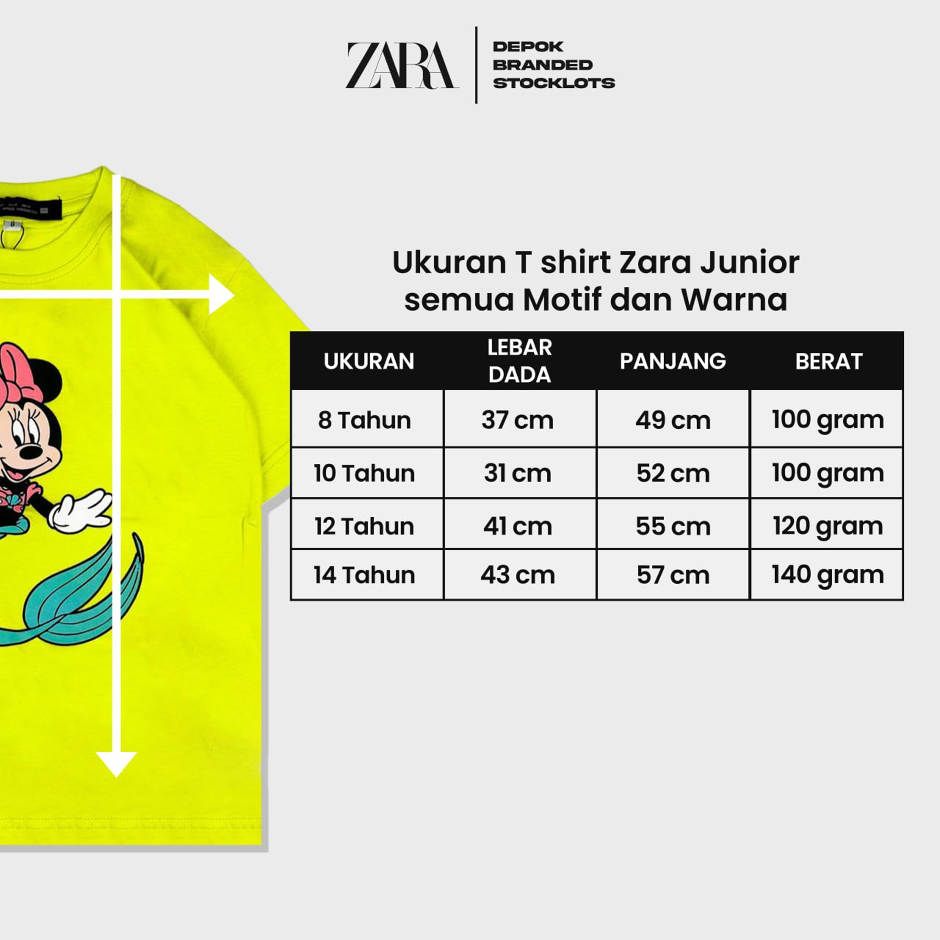 Distributor Baju Zara Junior Motif Kartun Anak Harga Murah 02