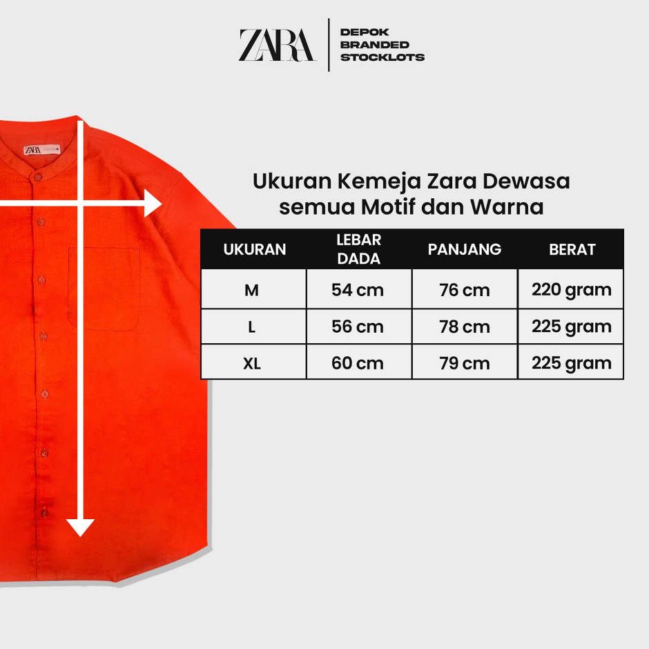 Distributor Kemeja Zara Pria Polos Harga Murah 05