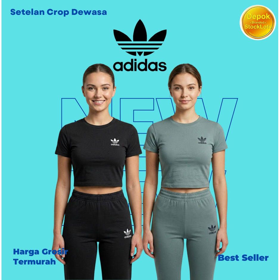 SETELAN CROP DEWASA ADIDAS
