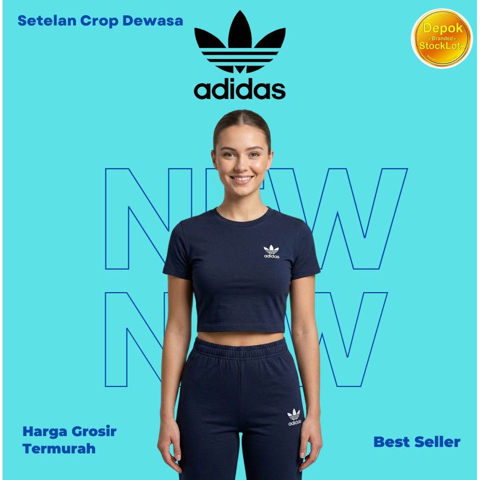 SETELAN CROP DEWASA ADIDAS