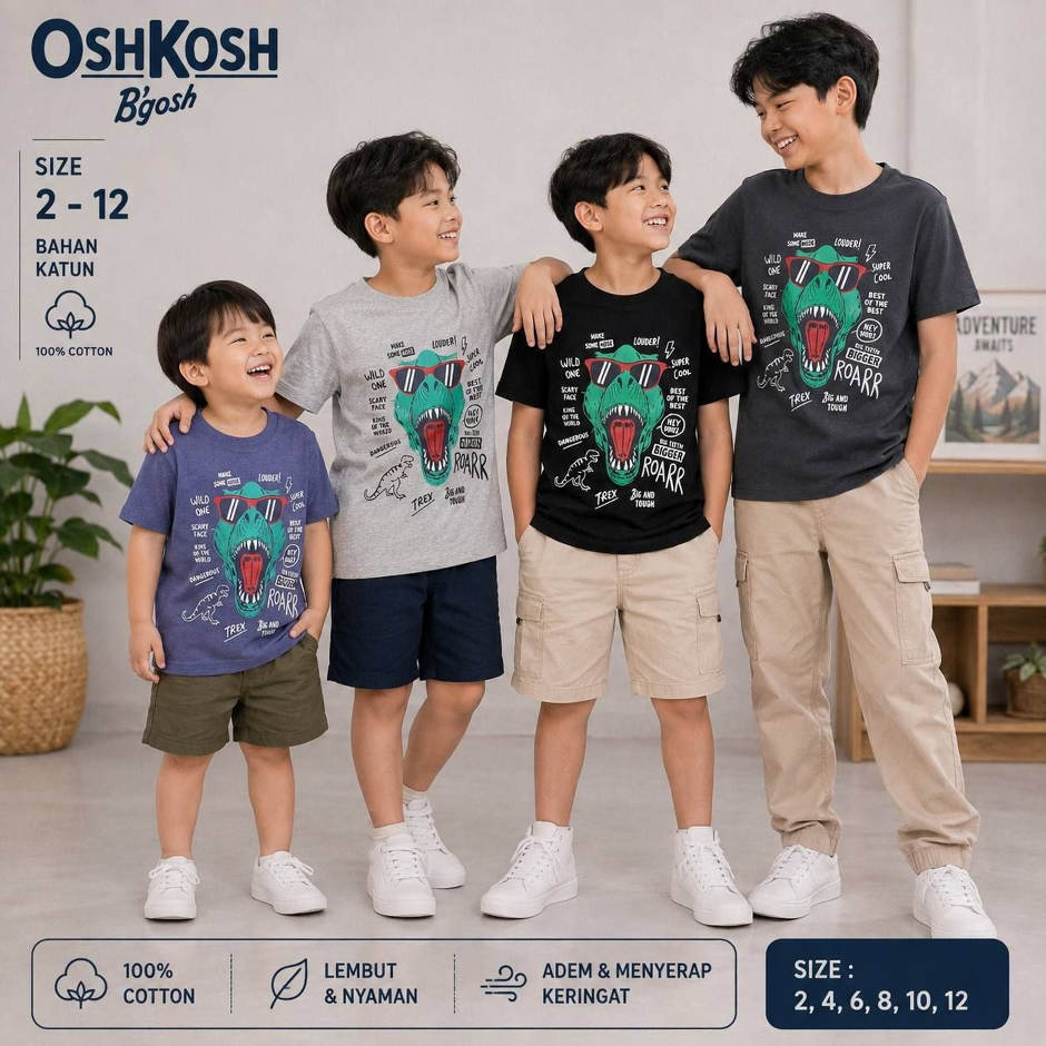 TSHIRT OSHKOSH ANAK COWO