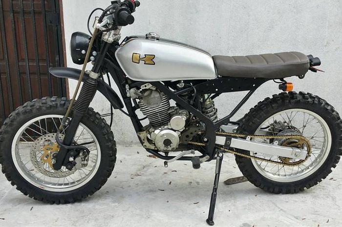 Style Scrambler Klasik kamuflase Kawasaki KLX150