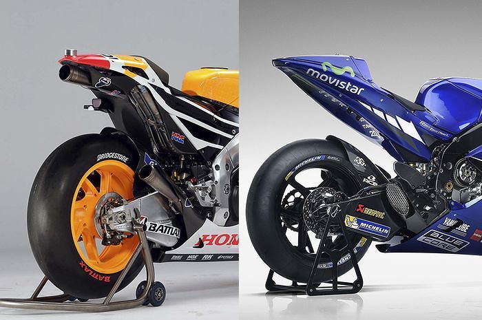 Perbedaan Knalpot Tim MotoGp Yamaha dan Honda
