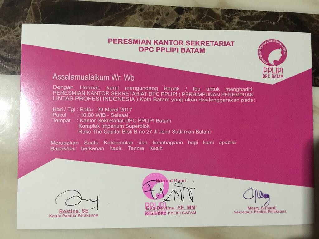 Peresmian Sekretariat DPC PPLIPI Batam