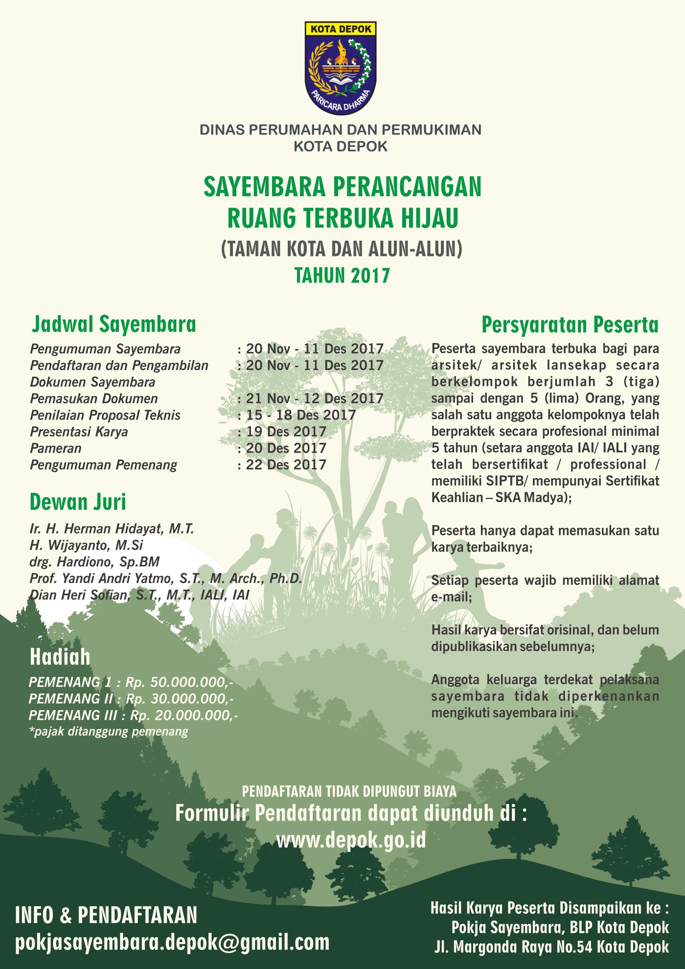 Sayembara Perancangan Ruang Terbuka Hijau Taman Kota Dan