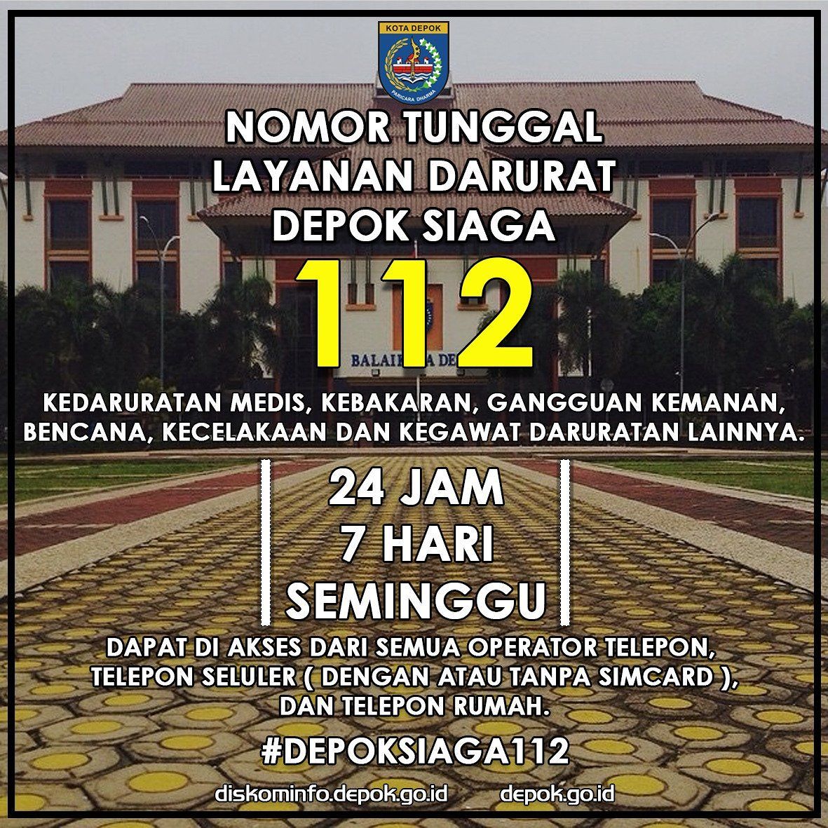 Layanan Nomor Tunggal Panggilan Darurat Kota Depok 112