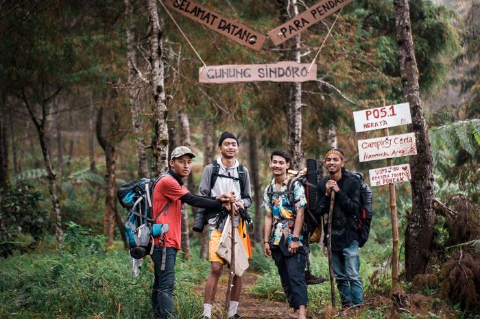 Sindoro, salah satu gunung di Jawa Tengah dengan 