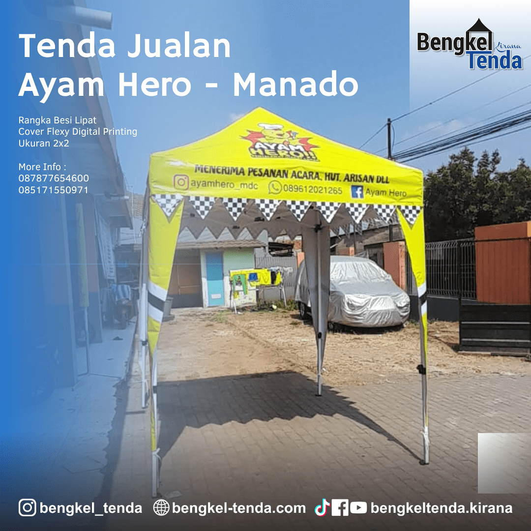 Tenda Lipat Jualan Ayam Hero Kota Manado