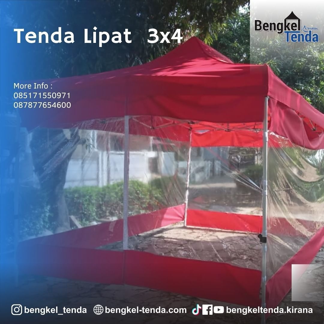 Tenda Lipat Full Dinding 3x4.5m