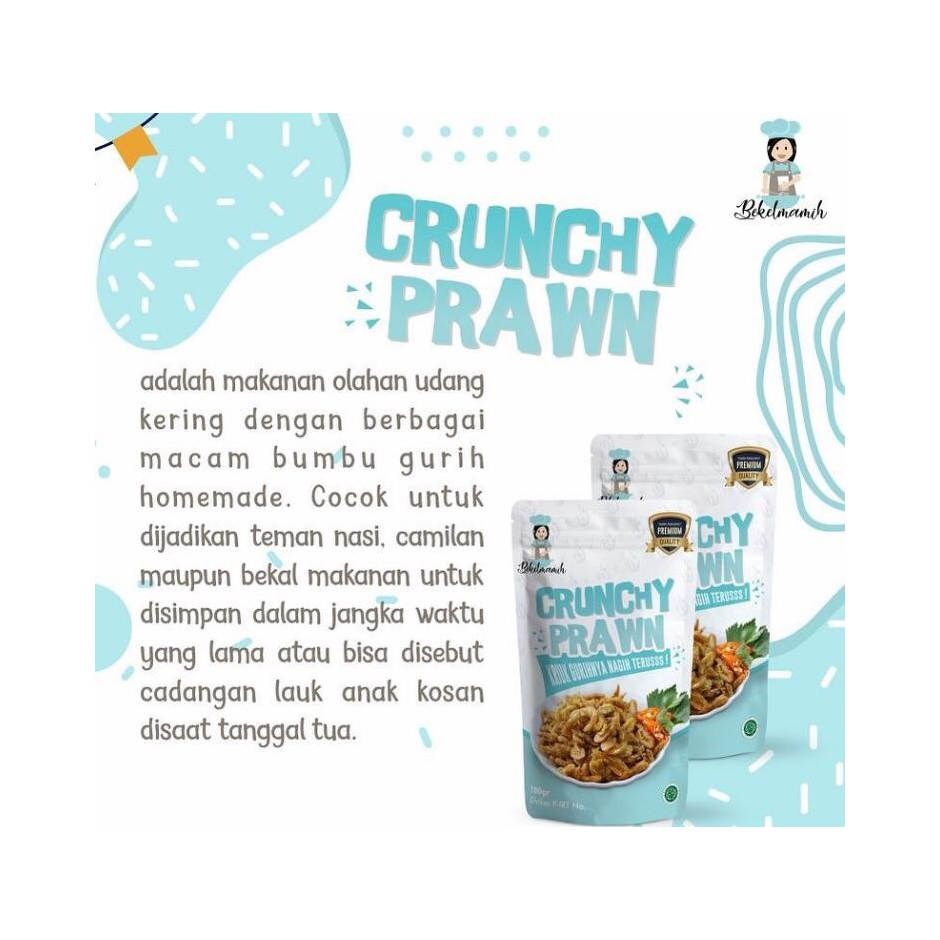 Crunchy Prawn Cemilan Udang Kering by Bekel Mamih 100 grm