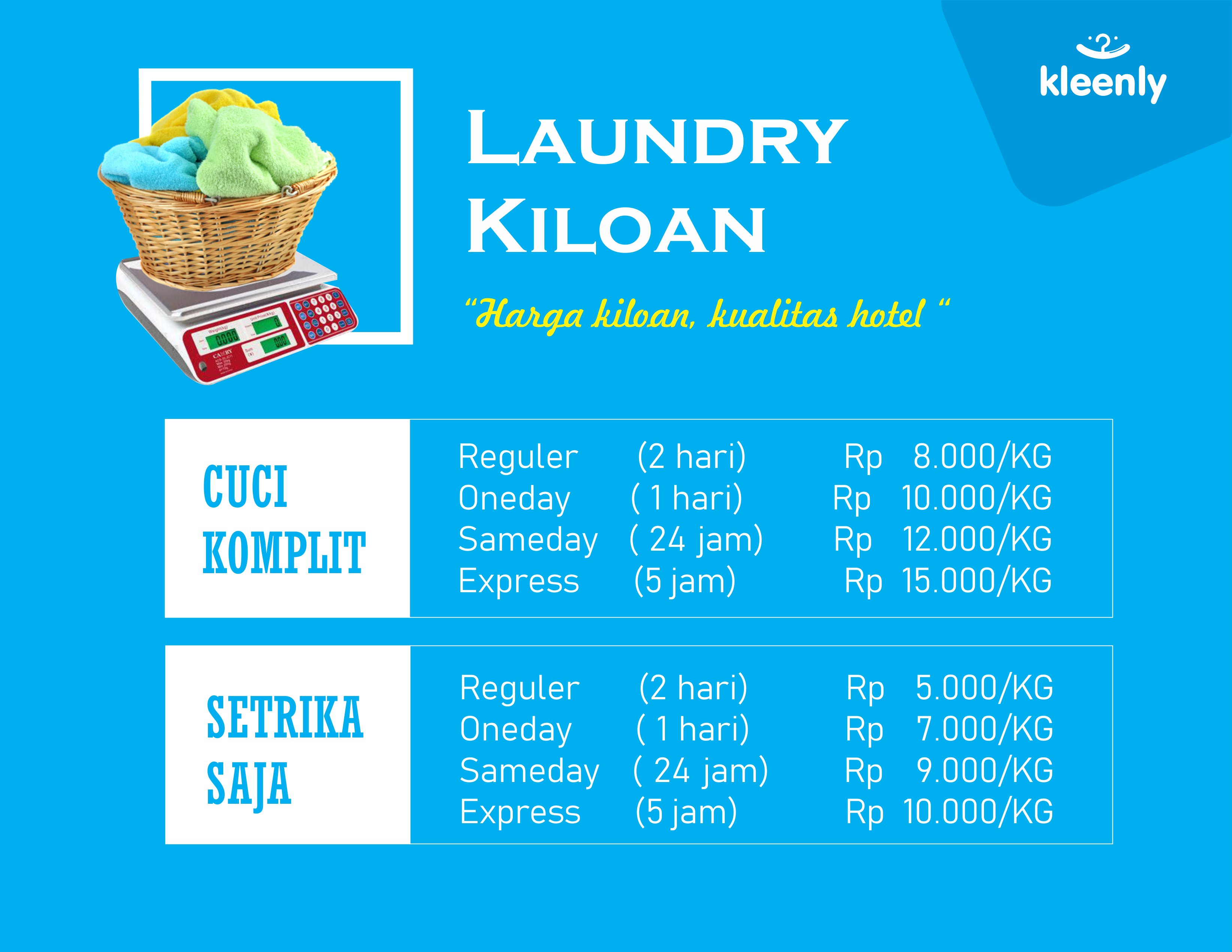 harga laundry kiloan kleenly laundry laundry ciputat 