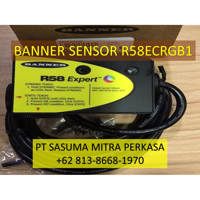 BANNER Photoelectric Color Mark Sensor R58ECRGB1, 10-30 VDC