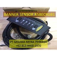 BANNER Photoelectric Color Mark Sensor R58ECRGB1, 10-30 VDC