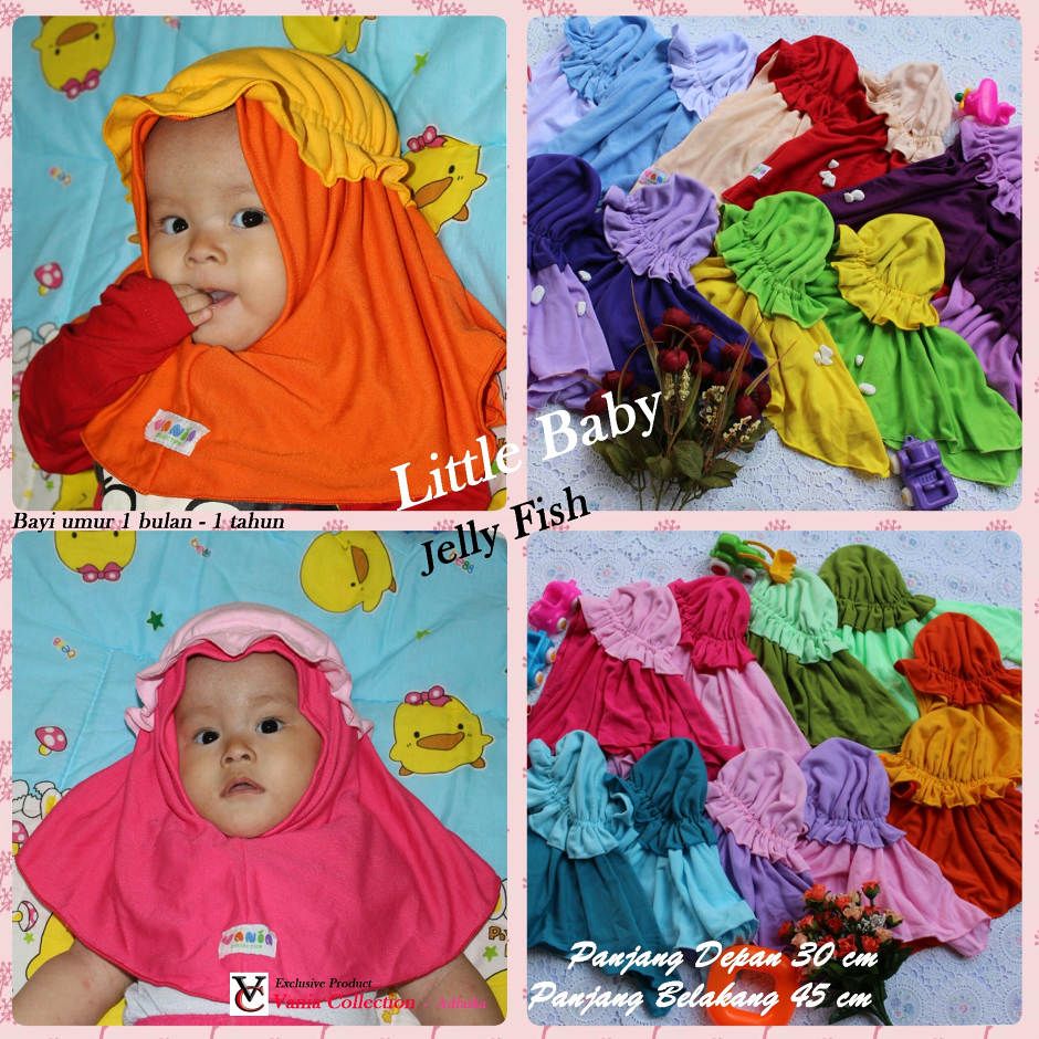  Jilbab  Anak  Vania Motif  Bunga Size L