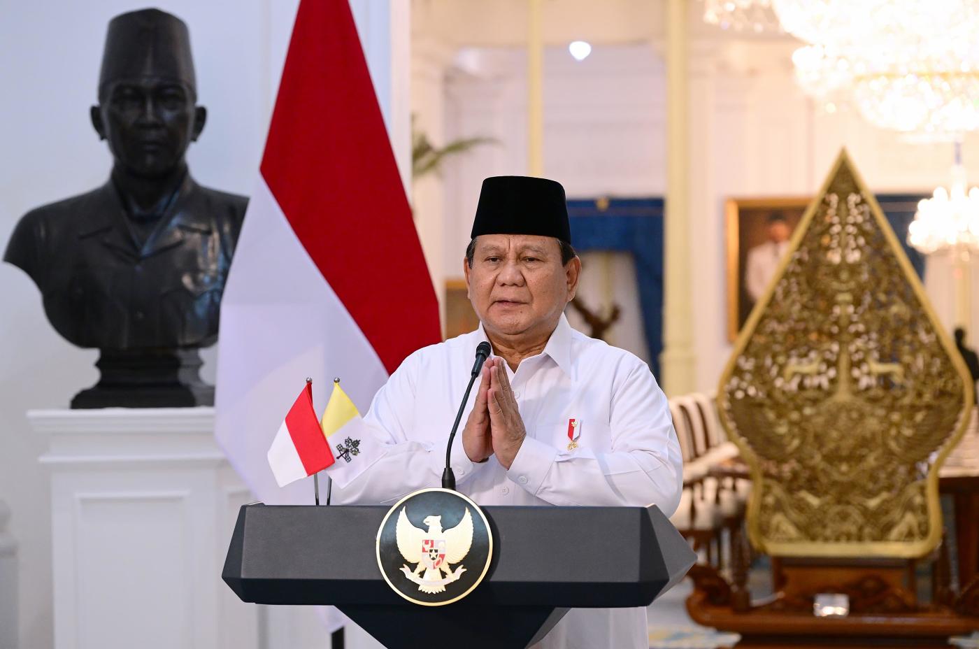 Presiden Prabowo Sampaikan Belasungkawa atas Wafatnya Paus Fransiskus