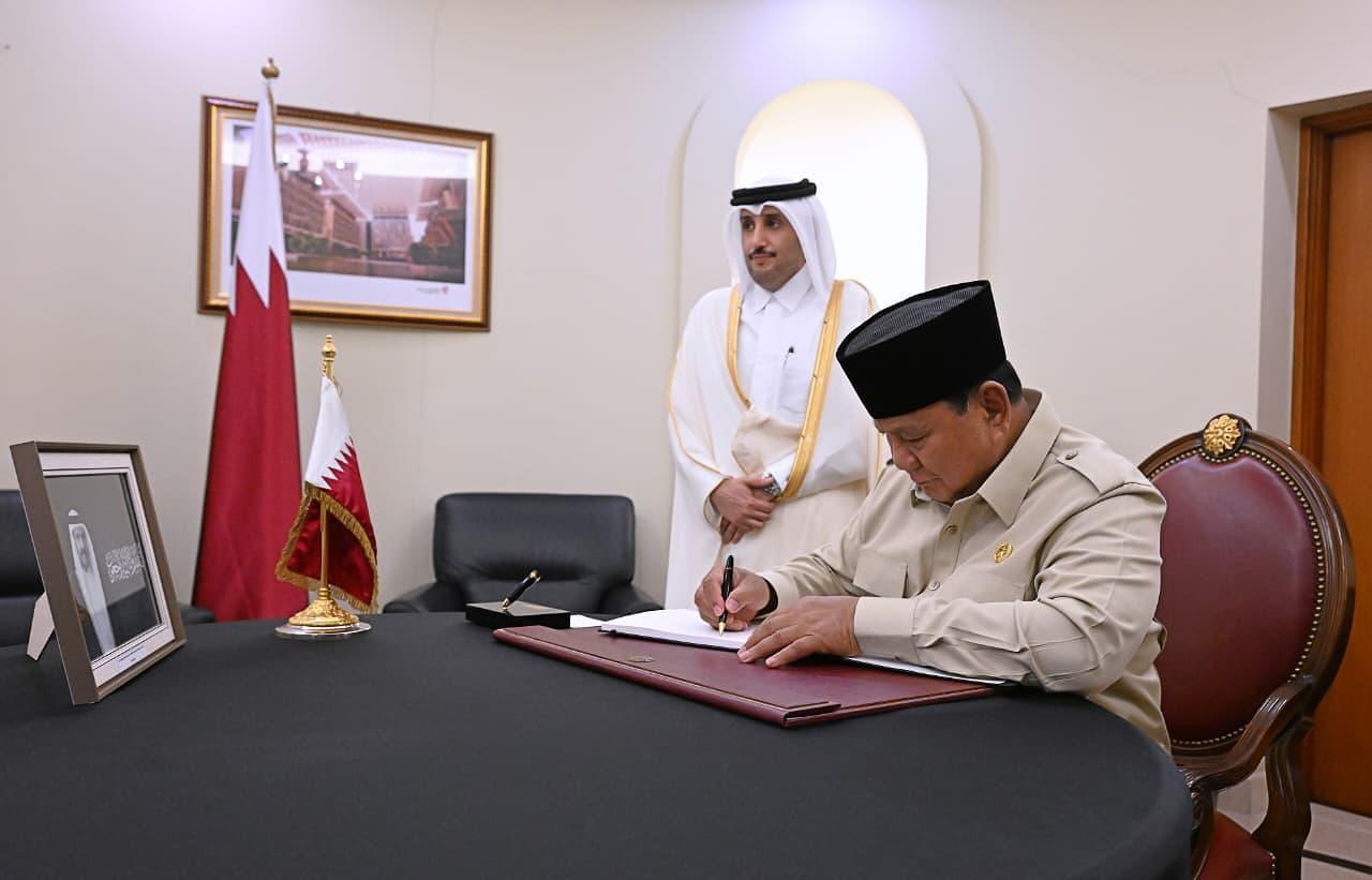 Presiden Prabowo Sampaikan Belasungkawa atas Wafatnya Sheikh Hamad bin Khalifa Al Thani