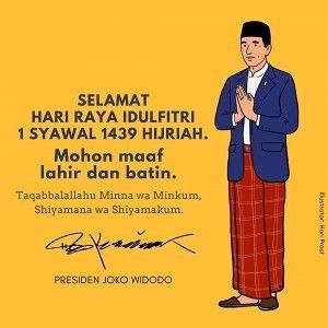 Kembali Jadi Fitri, Presiden Jokowi: Semoga Kita Makin Pererat Persatuan dan Kesatuan